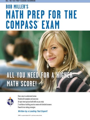 cover image of Bob Miller's Math Prep for the COMPASS Exam